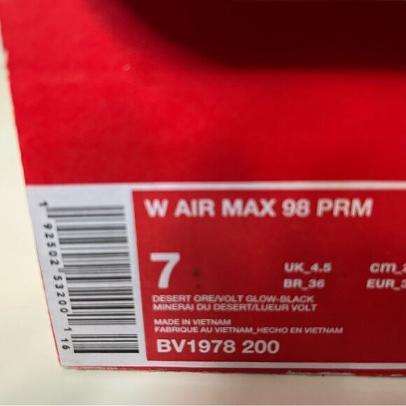 New in Box- Wmns Air Max 98 Premium Leopard - size 7 - Picture 5 of 6